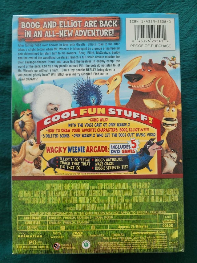 Open Season 2 DVD with Fifi Plush - Factory Sealed - photo 4