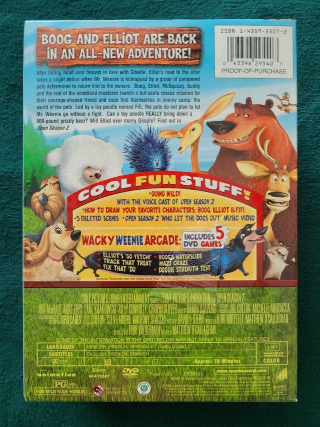 Open Season 2 DVD with Mr Weenie Plush - ULTRA RARE! - photo 3