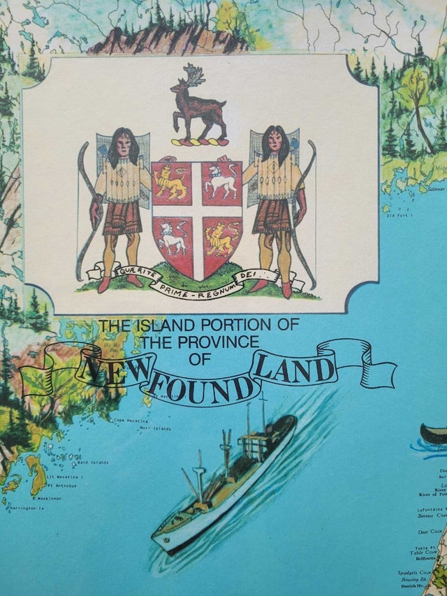 Pictorial Map of Newfoundland by Paul Parsons Vintage 1981 - photo 2
