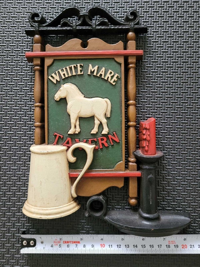 White Mare Tavern Vintage 1975 Syroco Wall Plaque - Rare! - photo 4