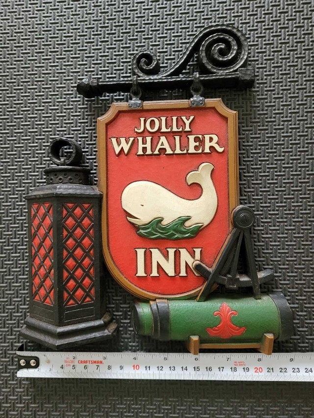 Jolly Whaler Inn Vintage 1975 Syroco Wall Plaque - Rare - photo 4