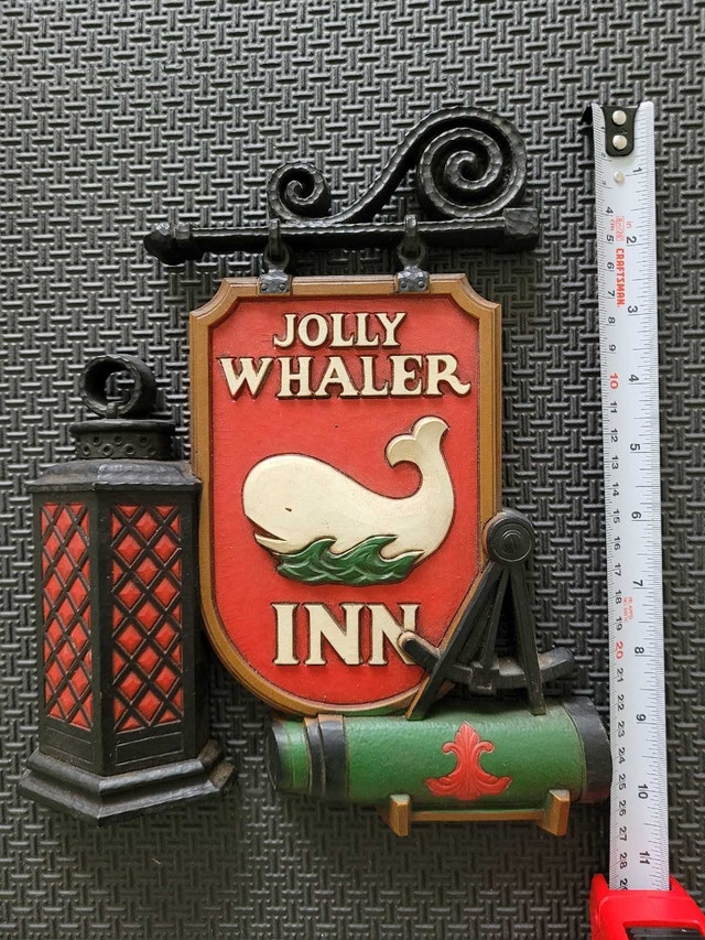 Jolly Whaler Inn Vintage 1975 Syroco Wall Plaque - Rare - photo 5