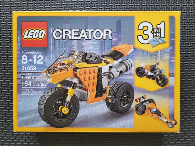 LEGO Creator 3-in-1 31059: Sunset Street Bike, Factory Sealed