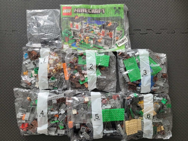 LEGO Minecraft 21127: The Fortress, Factory Sealed Bags, No Box