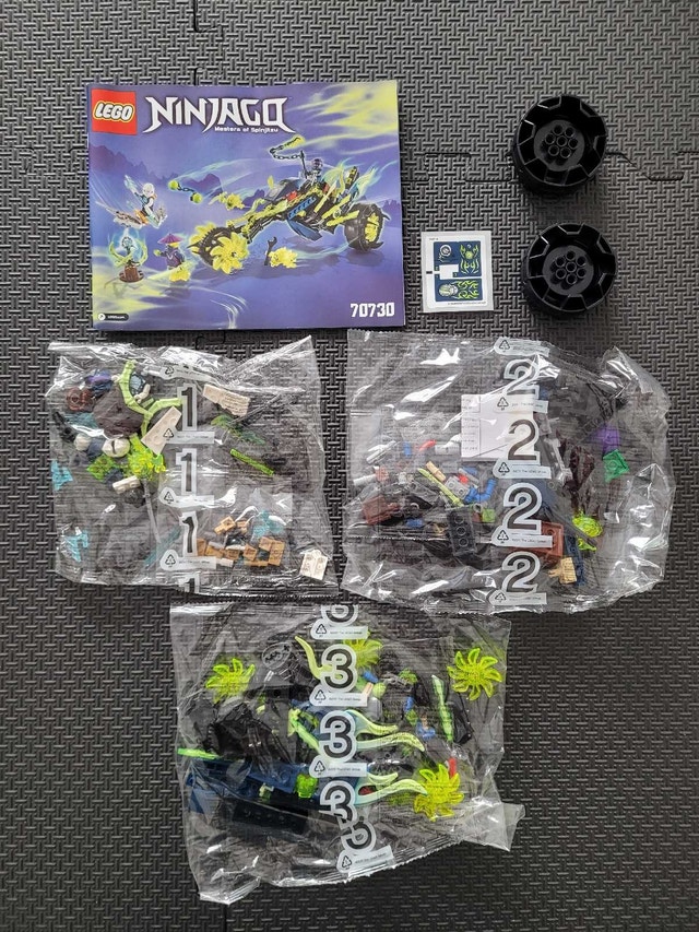 LEGO NINJAGO 70730: Chain Cycle Ambush Factory Sealed Bags NO BO
