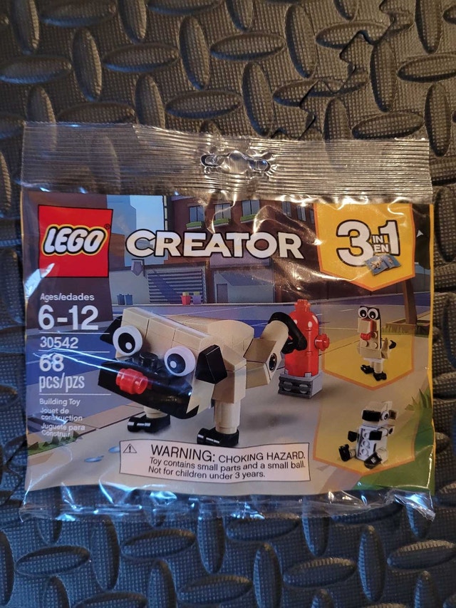 LEGO CREATOR 30542 Polybag 3 In 1 Pug Dog/Koala Bear/Turkey. New