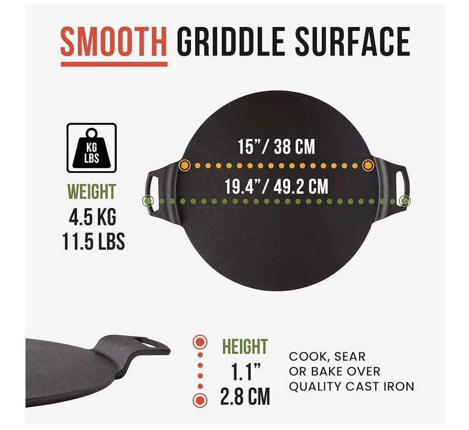 15-inch Cast Iron Pizza Pan - photo 2