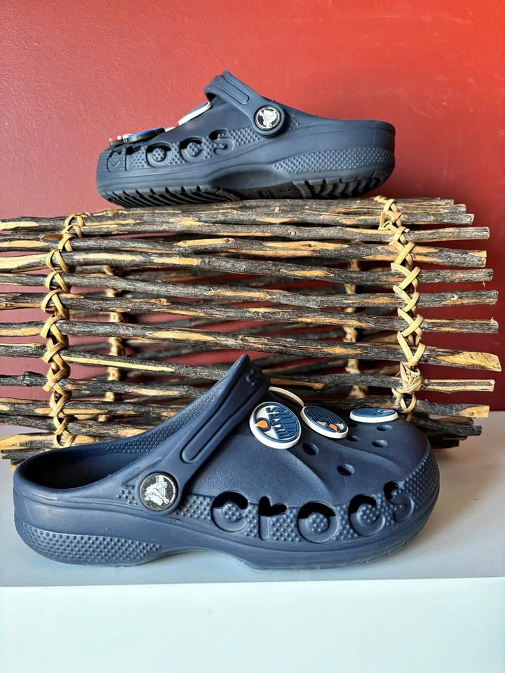Crocs Navy Blue Clogs Size 13 with Jibbitz