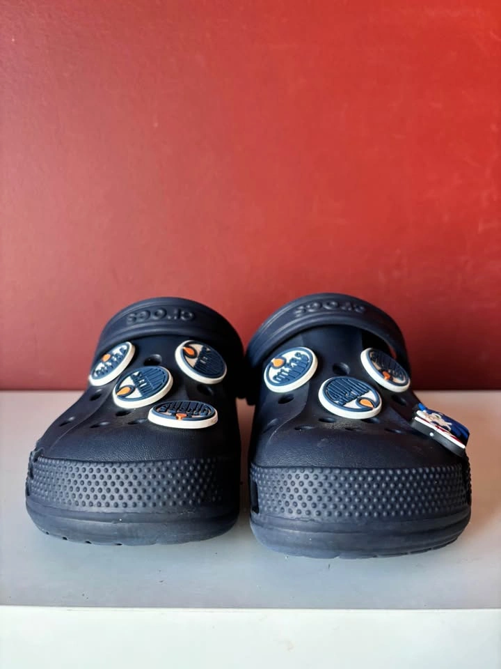 Crocs Navy Blue Clogs Size 13 with Jibbitz - photo 3