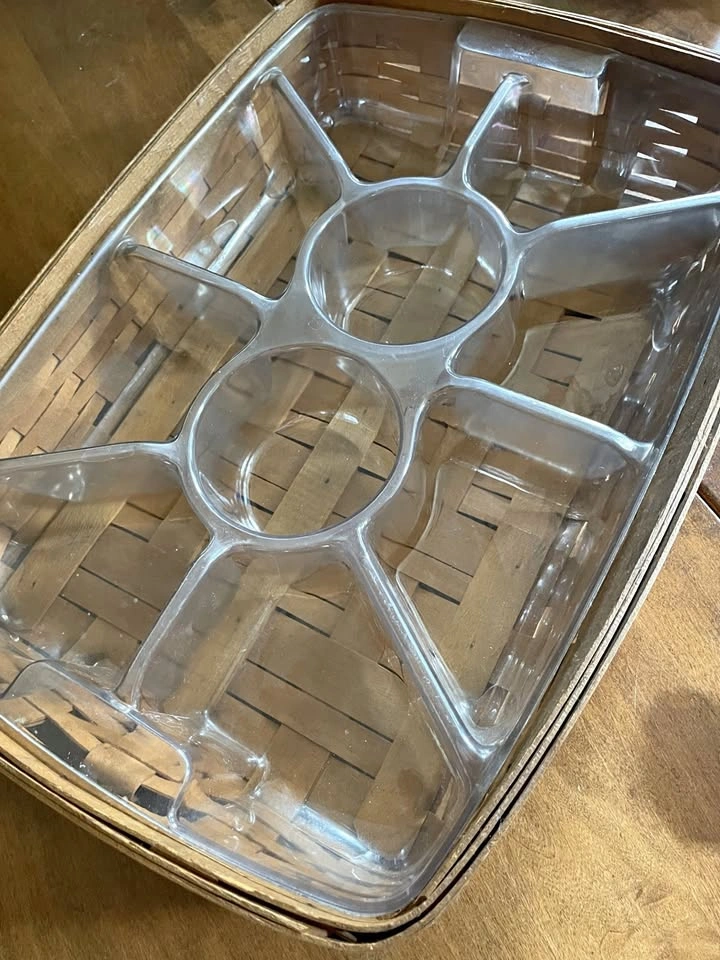 Longaberger Hostess Large Serving Tray Basket with Protector