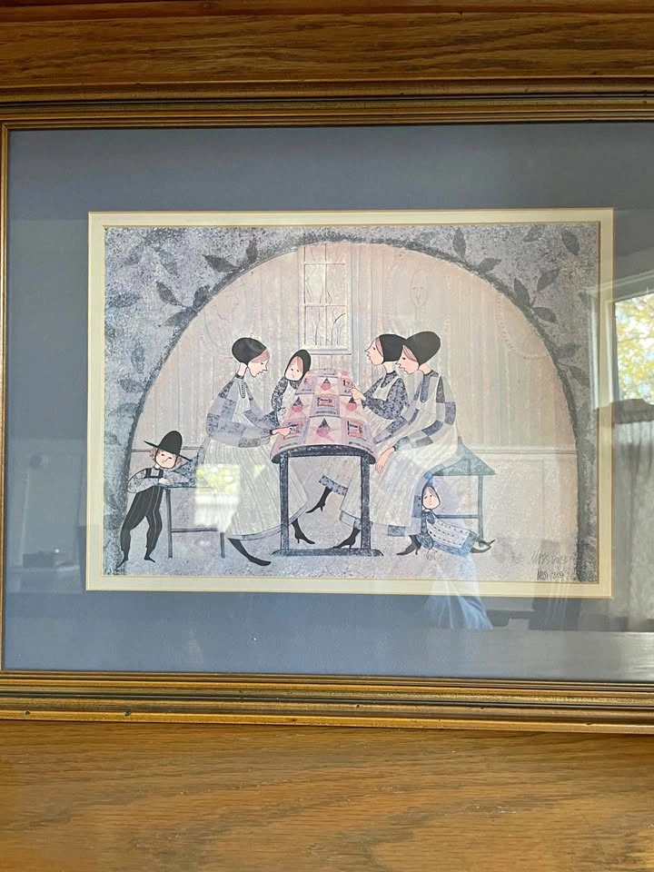 Pat Buckley Moss Quilting Amish Print Gossip