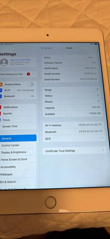 Apple iPad Mini 4 128GB