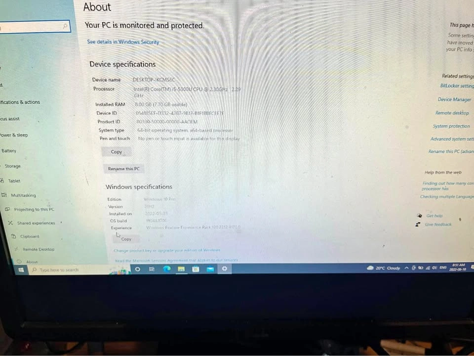 Lenovo T450S i5-5300U 8GB RAM 240GB SSD Laptop