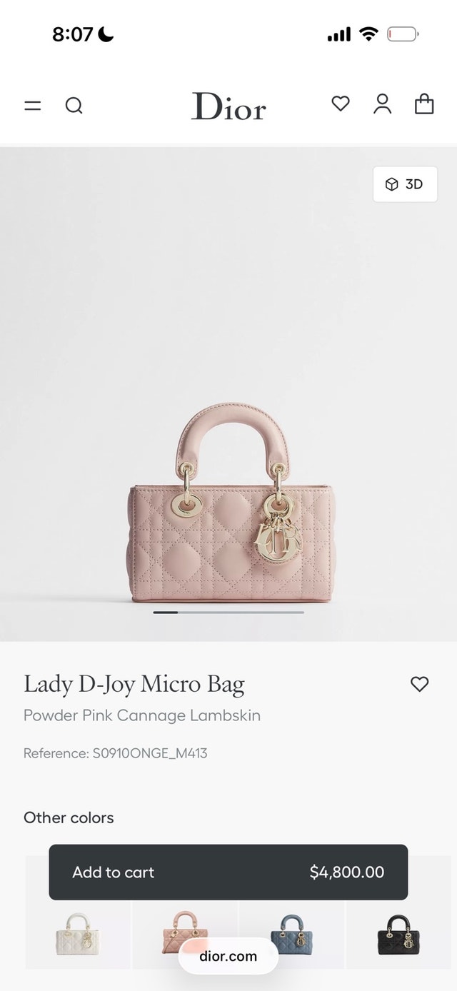 Dior Lady D Joy Micro Bag