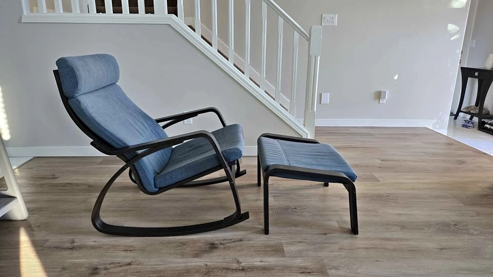 IKEA Poäng Rocking Chair and Ottoman