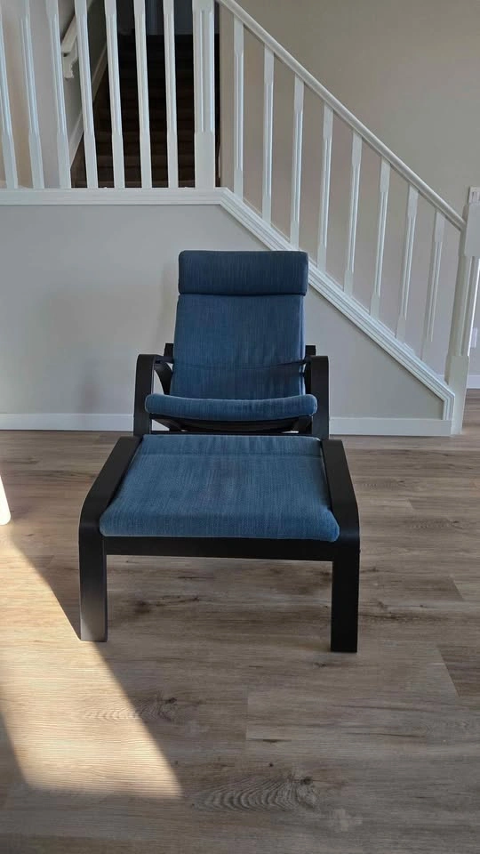 IKEA Poäng Rocking Chair and Ottoman - photo 4