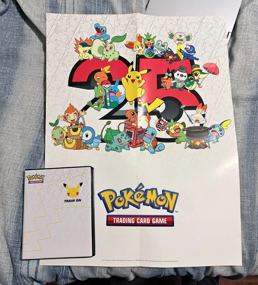 Pokemon 25th Anniversary Jumbo Card Binder with Poster