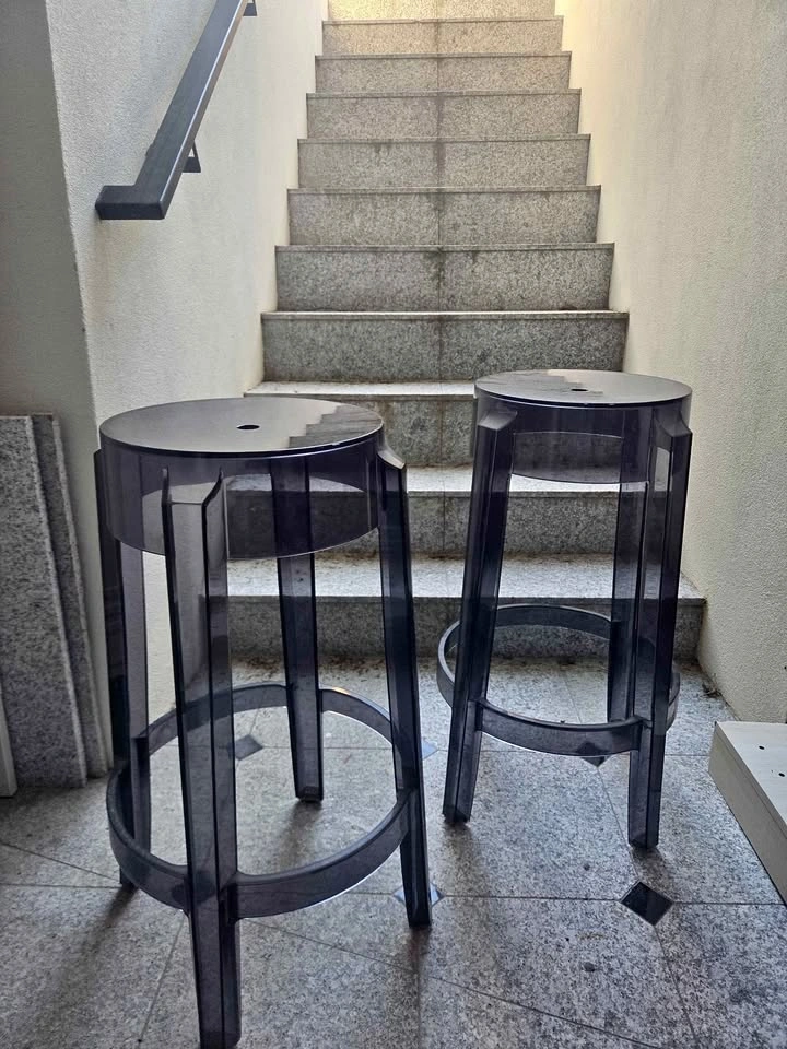 Kartell Ghost stools (x2)
