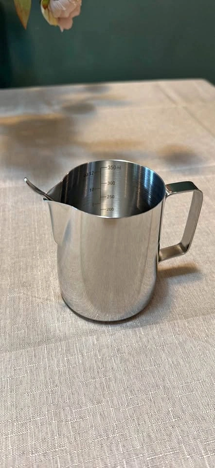 New Stainless Steel Milk Frother Pitcher & Stick 350ml/12oz