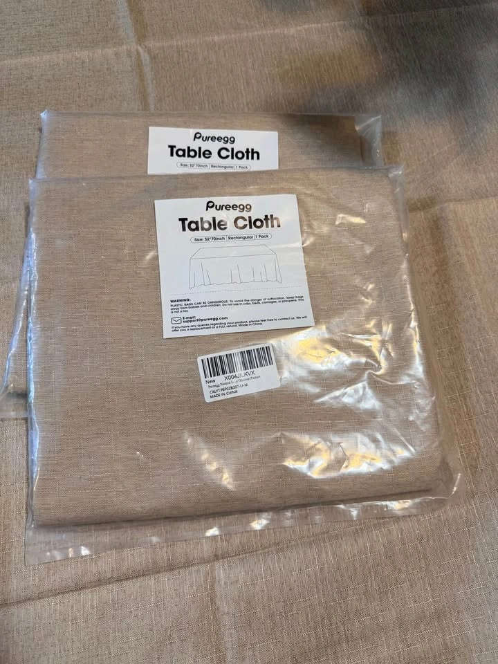 Pureegg Table Cloths (3 Pack) 52x70 inch Rectangular - photo 2