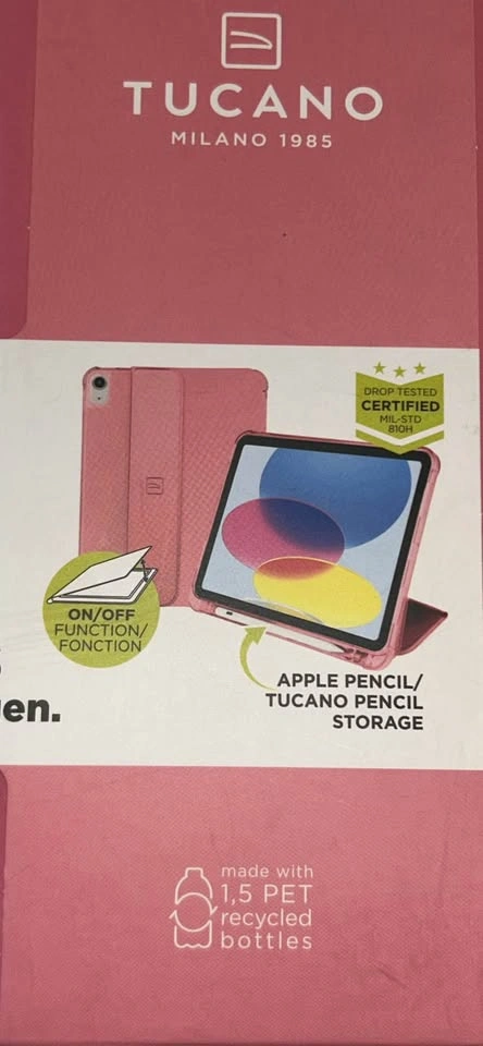 Tucano Pink Satin Folio Case for iPad 10th Gen - photo 4