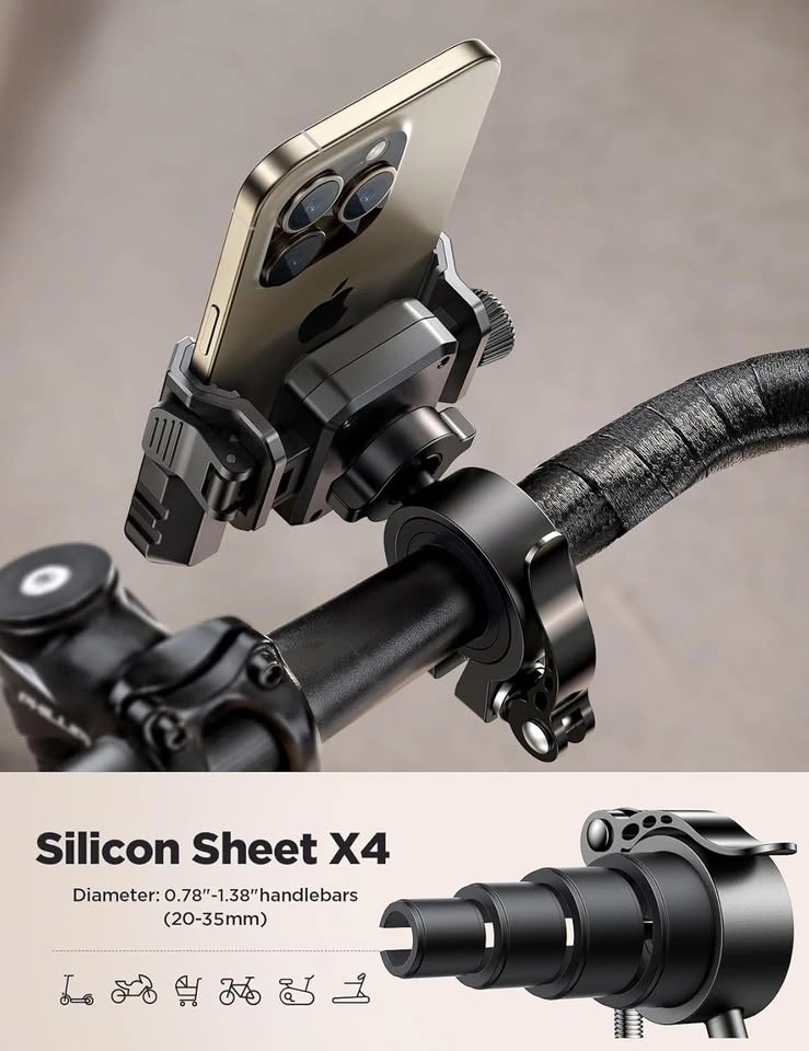 JOYROOM Motorcycle/Bicycle Phone Holder - No Camera Block - photo 3