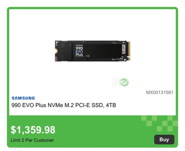 Samsung 990 EVO Plus NVMe M.2 SSD, 4TB - photo 3