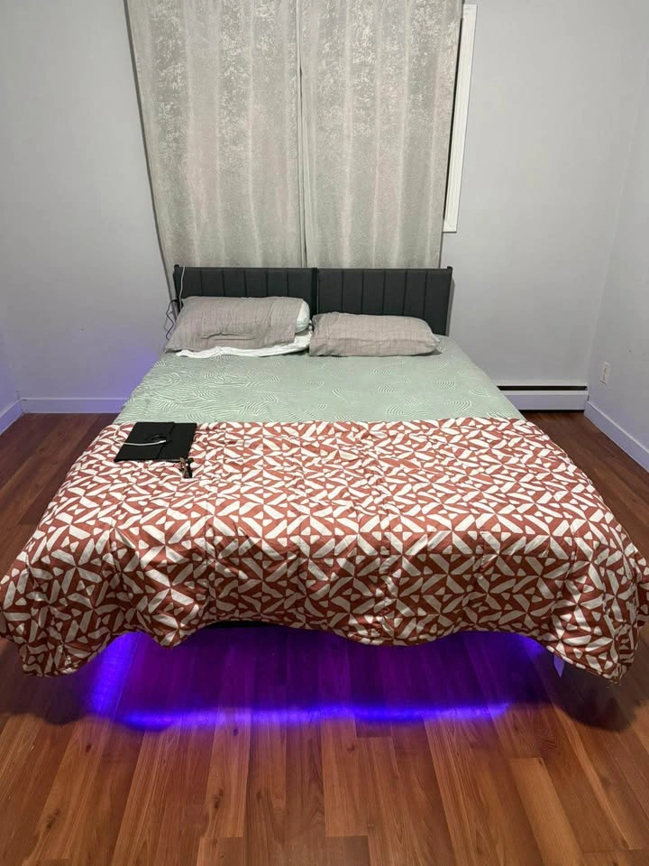 Queen Bed Frame w/ Upholstered Headboard - photo 2