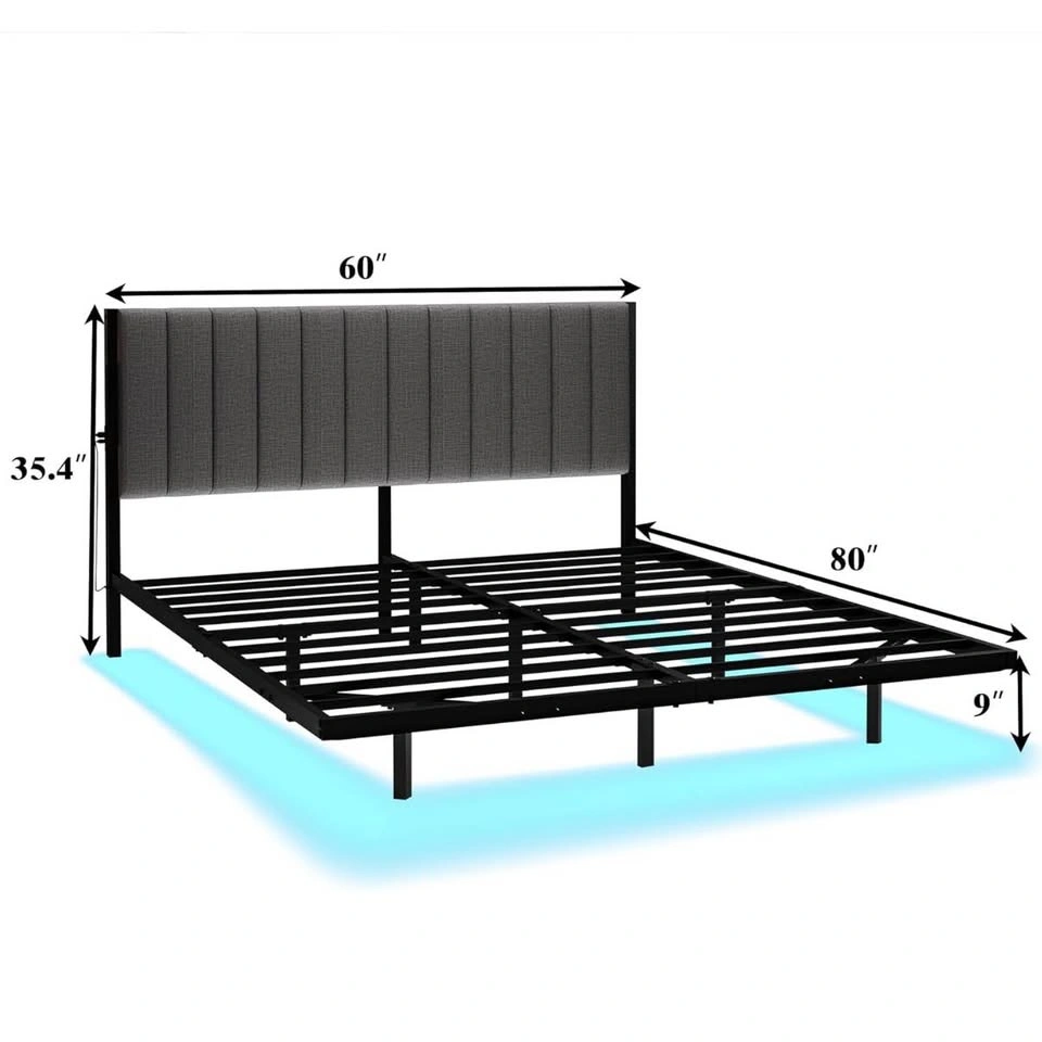 Queen Bed Frame w/ Upholstered Headboard - photo 3