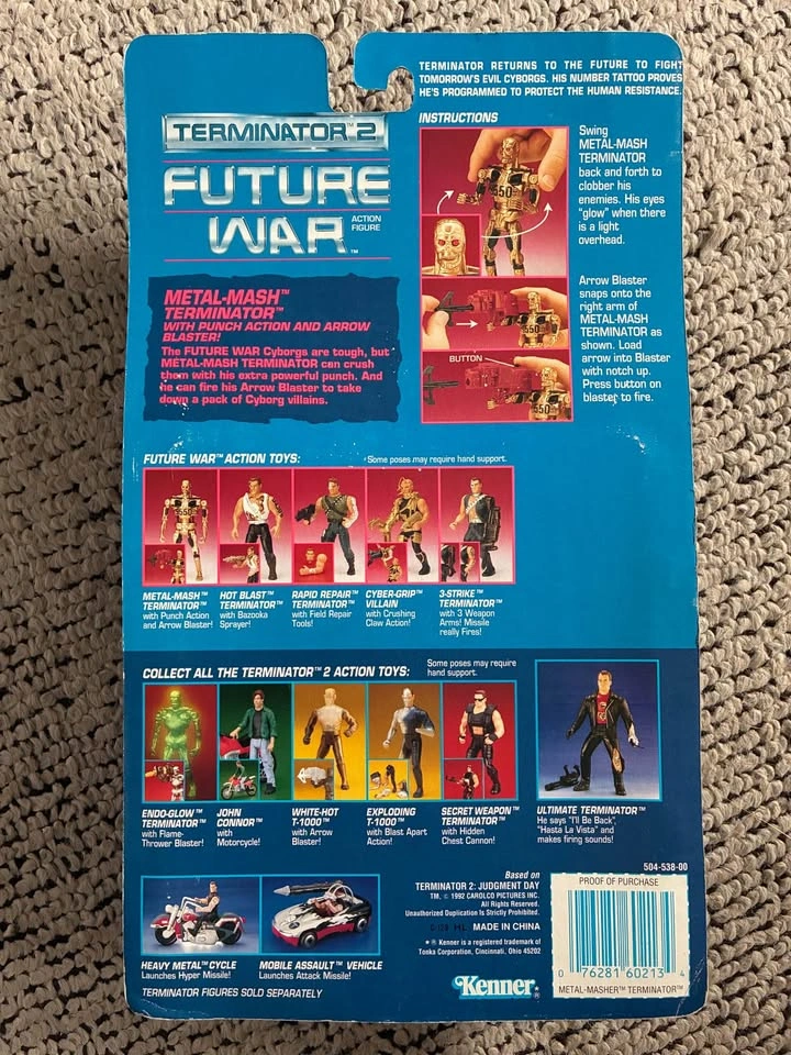 1992 Kenner Terminator 2 Metal-Mash Terminator Figure - photo 2