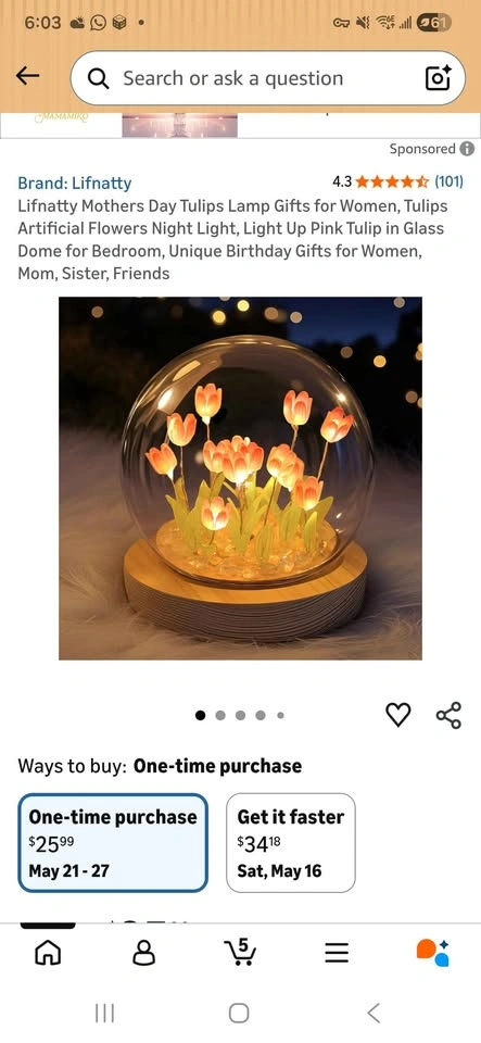 Tulips Lamp Gifts for Women - photo 2