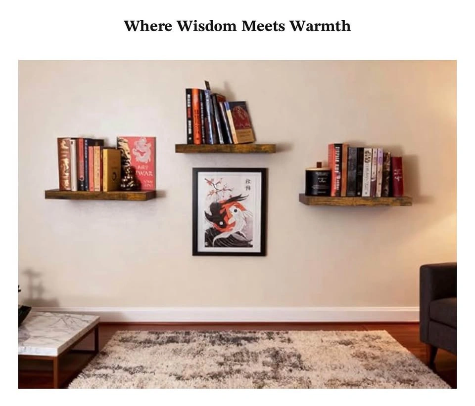 New Set 3 floating shelves 15.7 rustic brown - photo 4