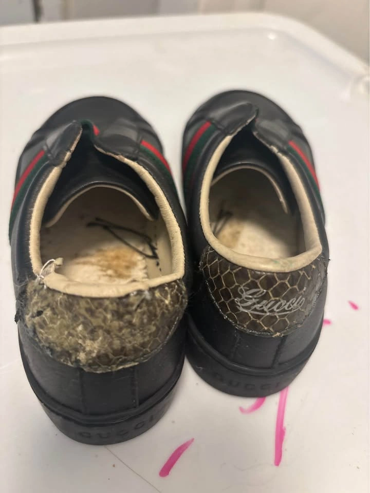 Kids Red & Green Stripe Slip-On Sneakers size 24 - photo 3