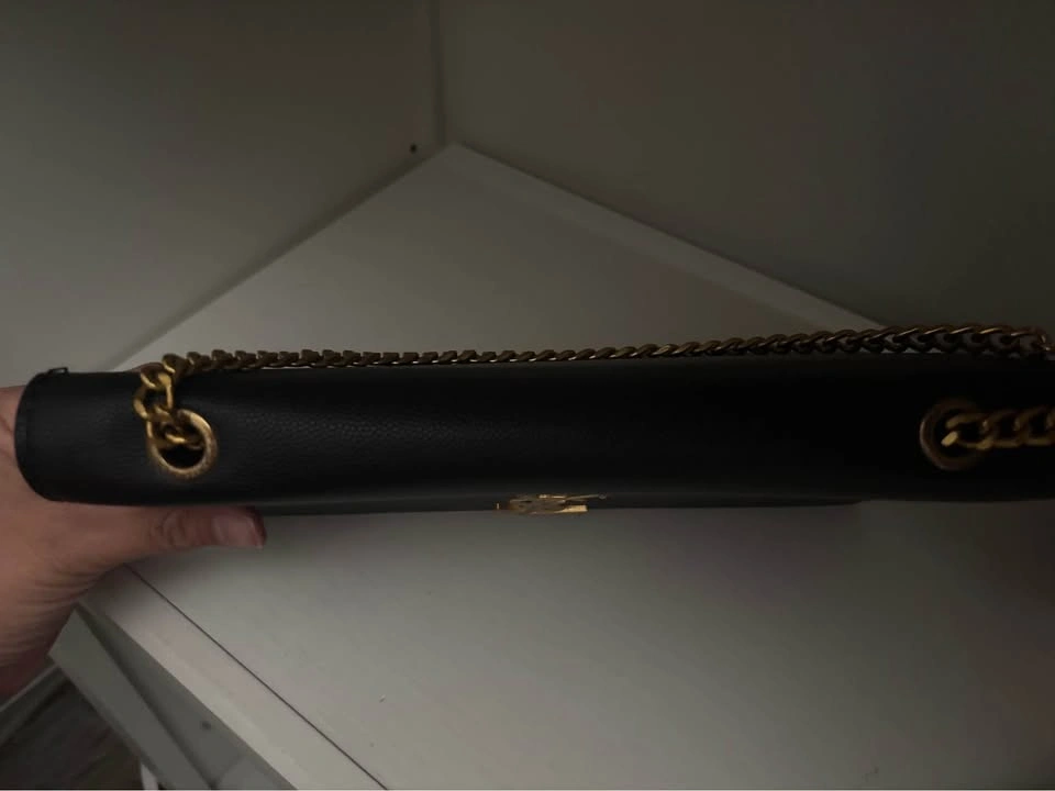 Black Gold Chain Evening Clutch / Crossbody Bag - photo 2