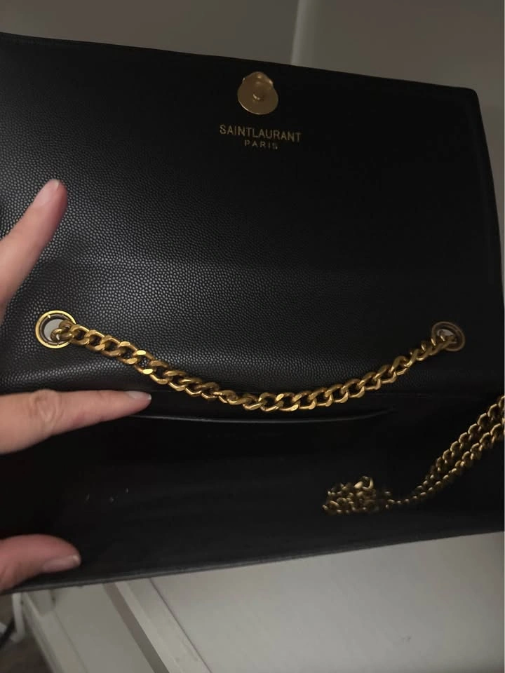Black Gold Chain Evening Clutch / Crossbody Bag - photo 3