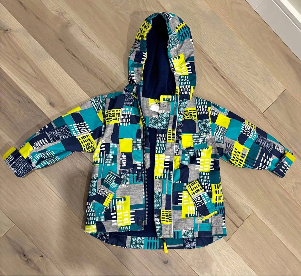 Deux par deux fleece lined rain jacket (12M)