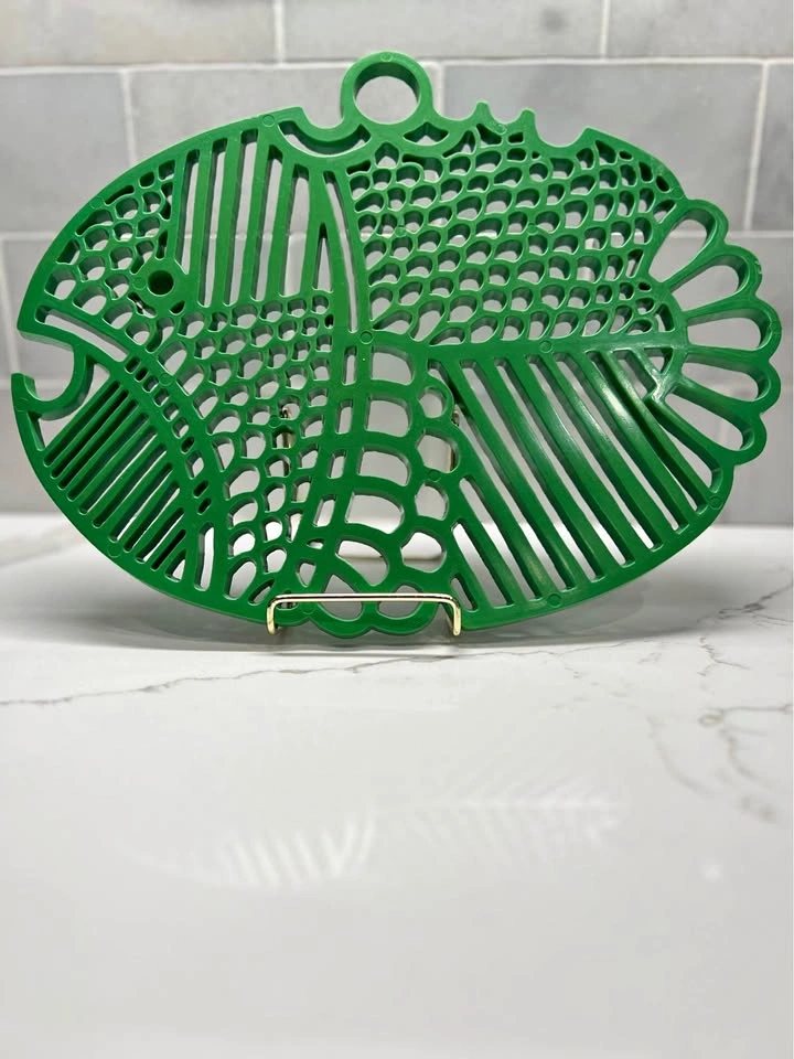 Kelly Green Dansk Fish Trivet by Gunnar Cyrén (1970s)