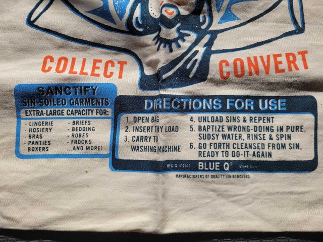 Vintage "Wash Away Your Sins" Laundry Bag by Blue Q - photo 3