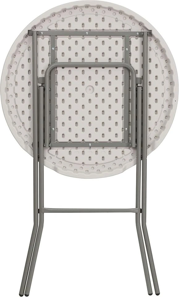 4x Flash Furniture 31.5” Round Bar Height Folding Table - White - photo 2