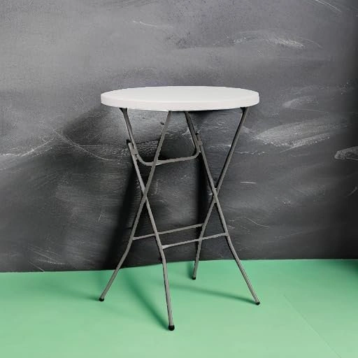 4x Flash Furniture 31.5” Round Bar Height Folding Table - White - photo 3