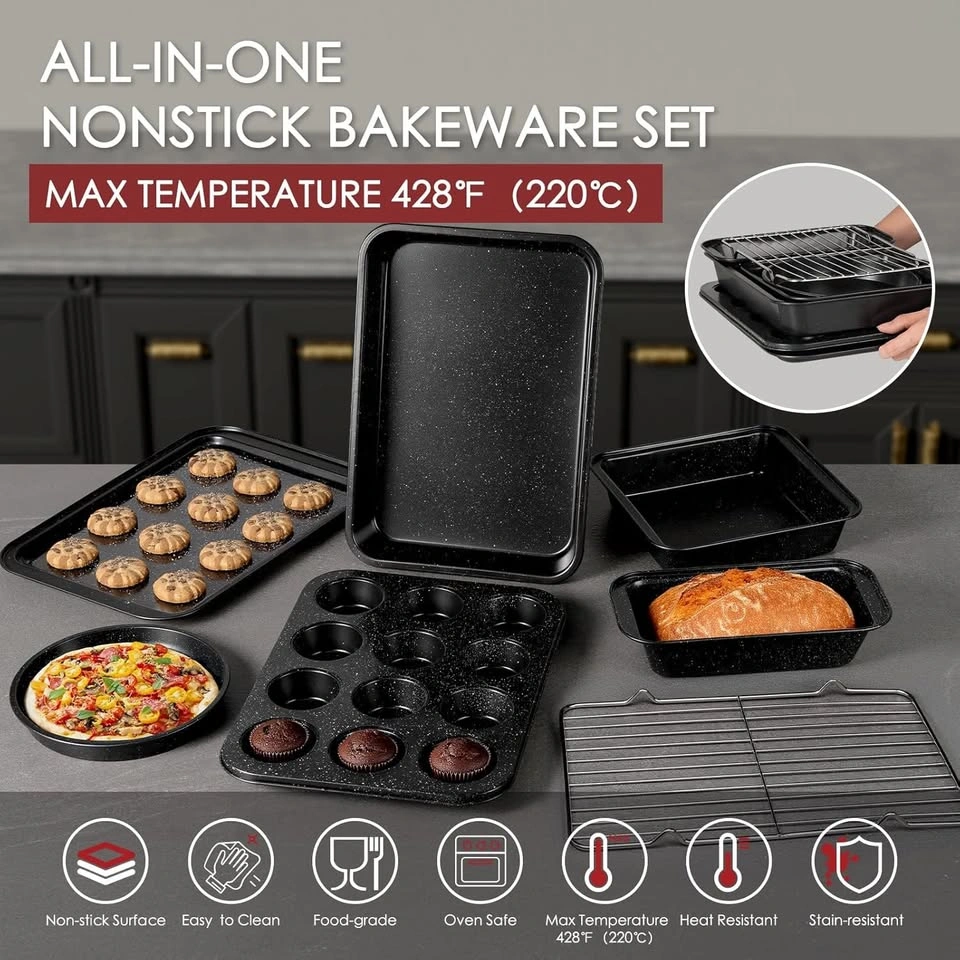 Kikcoin 31-Piece Nonstick Cookware Set – Pots & Pans with Utensi - photo 2