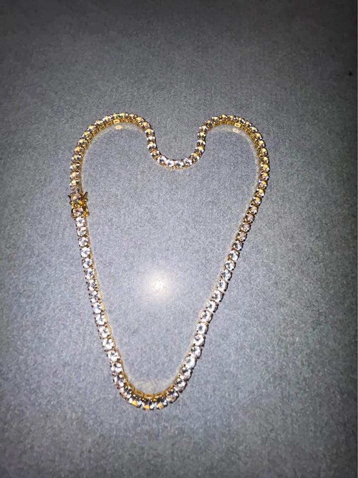 18” Gold CZ Tennis Chain 💎 Super Iced Out ✨