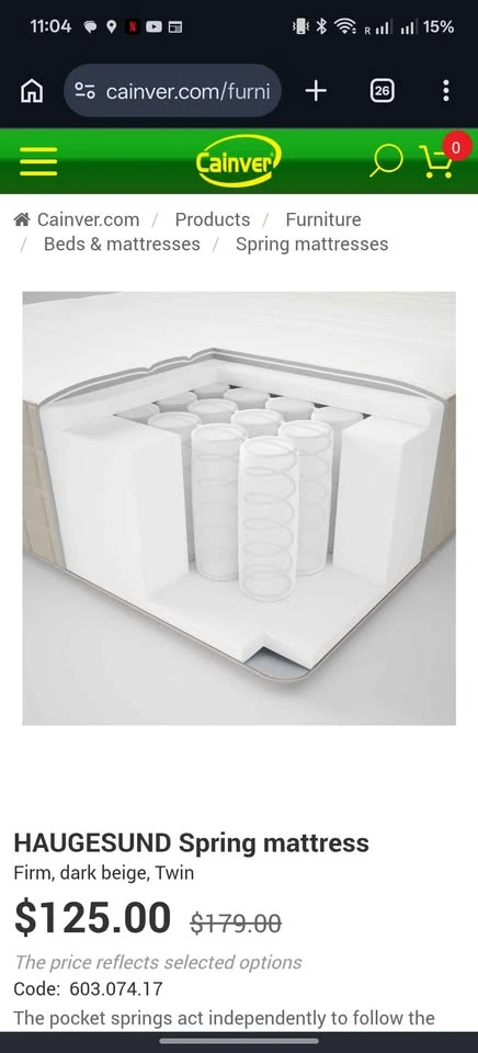 HAUGESUND Pocket Spring mattress Twin - photo 2
