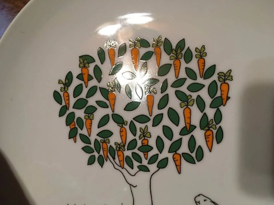 Oatmeal Studios Bunny & Carrot Plate 8.5" - photo 3