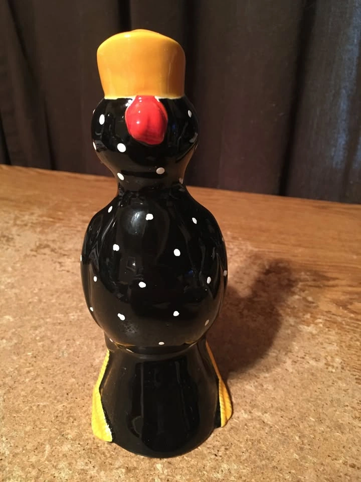 McNutts Dept 56 1988 Black Polka Dot Rooster Candle Holder - photo 2