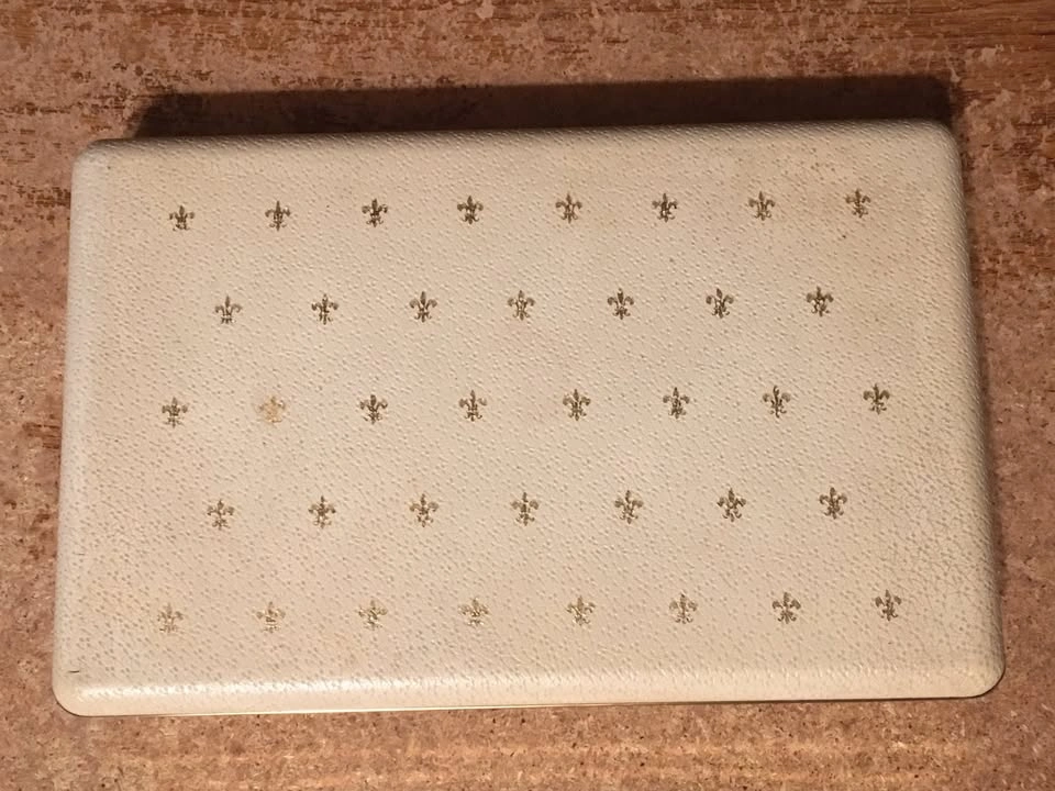 Vintage White & Green Fleur De Lis Travel Hard Case - photo 3