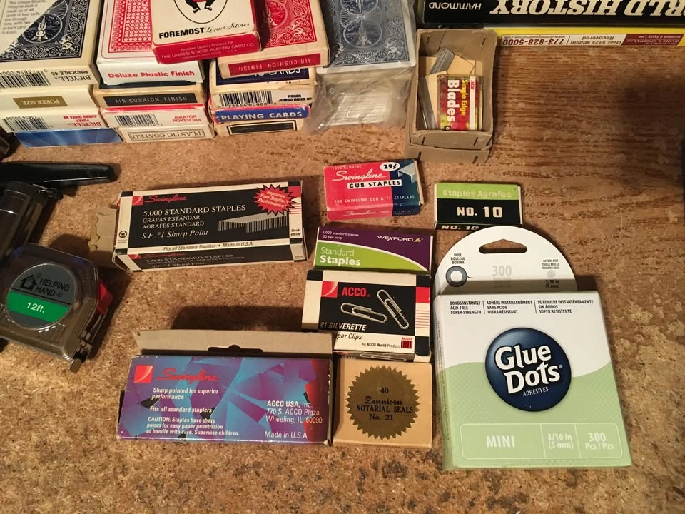 Junk Drawer Lot: Clippers, Shoelaces, Tape, Cards, Yoga Tape & M - photo 2