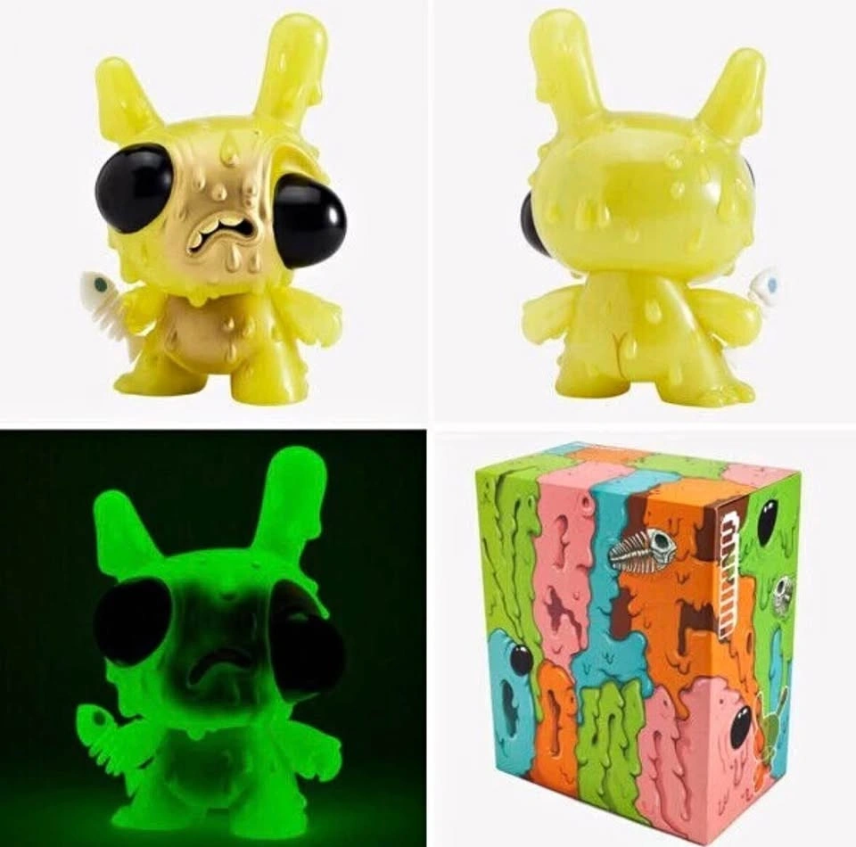 Kidrobot 8" Meltdown Dunny GREEN Vinyl Art Toy Chris Ryniak