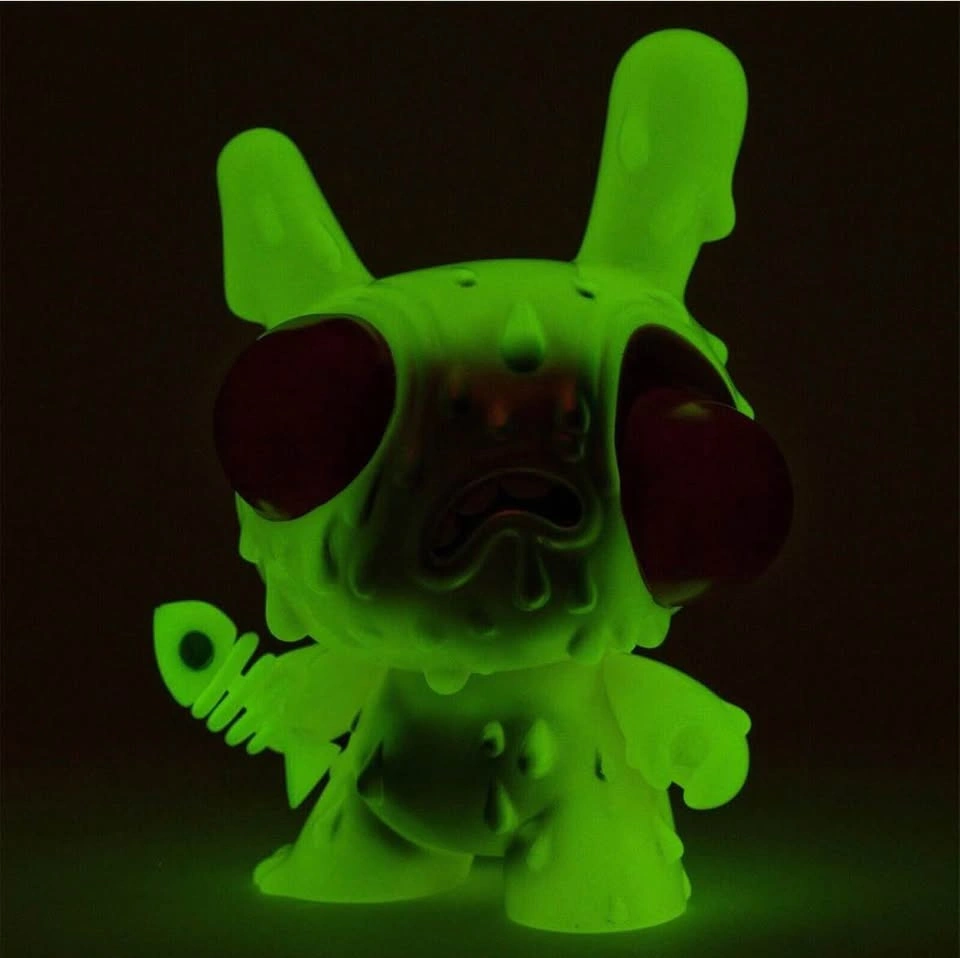 Kidrobot 8" Meltdown Dunny GREEN Vinyl Art Toy Chris Ryniak - photo 2