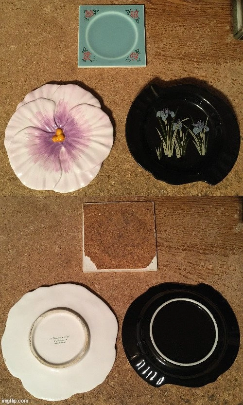 LOT OF 15 PLATES DISHES FLOWERS FLORAL ROSES BUTTERFLIES & MORE - photo 4